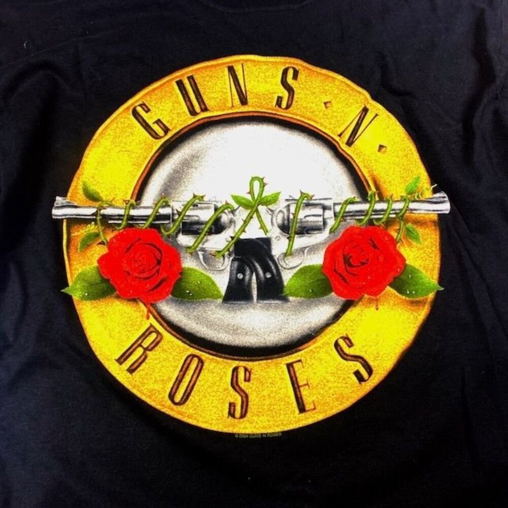 NWOT Guns N' Roses Logo Rock Band Tee Shirt Black Size Small - Picture 2 of 3